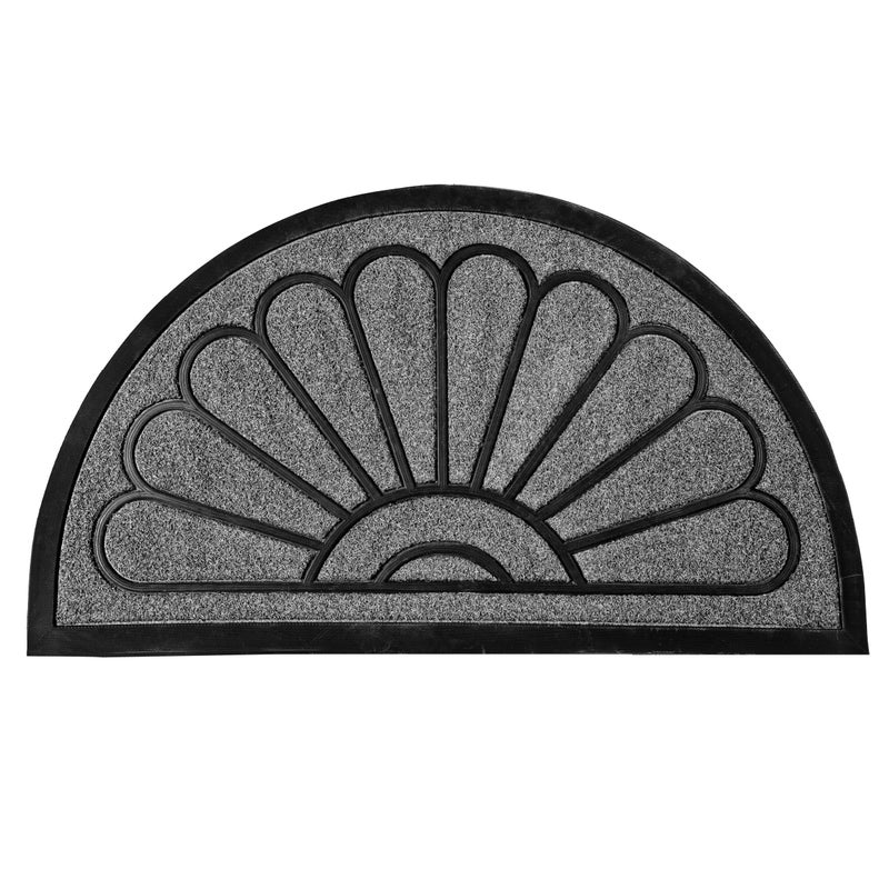 ubdyo Front Door Mat - Low Pile Front Door Mat Outside Entrance - Muddy Dirt Trapping Welcome Matt Outdoor - Rubber Backing Anti Slip Indoor Doormat Entrance, 30" x 17", Bright Grey - Image 1